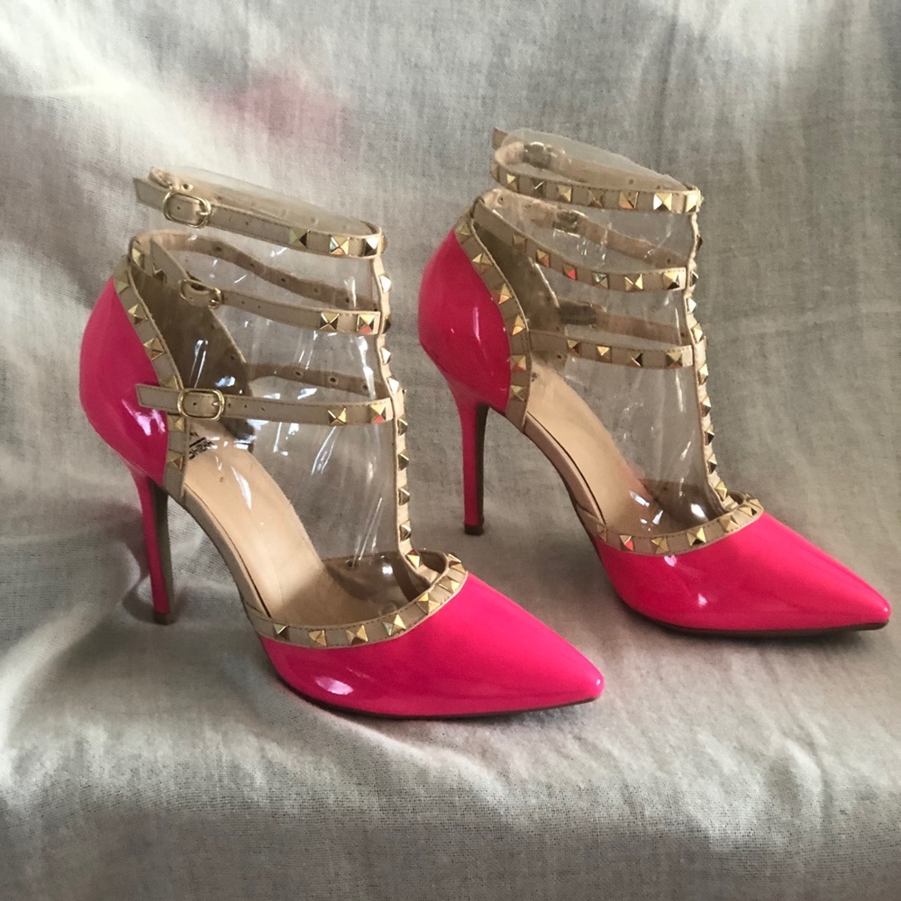 Classic Valentino inspired hot pink high heel.